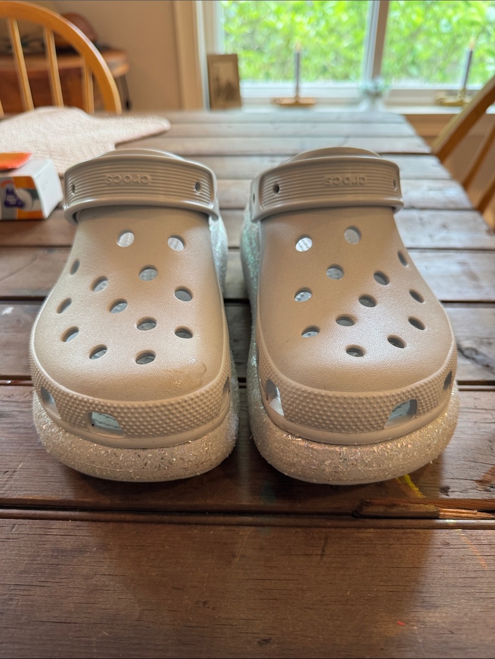 Glitter Platform Crocs